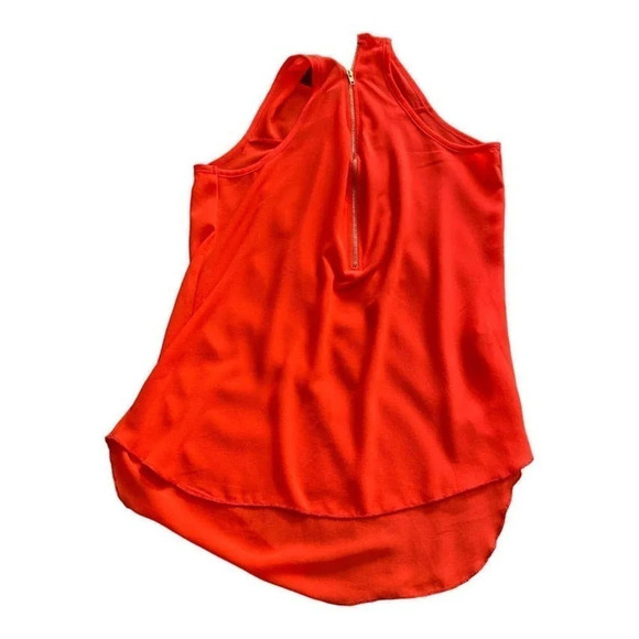Windsor Womens Sleeveless Tank Top Zip Closure Size Med Light Weight Orange - Picture 12 of 12